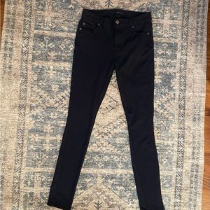 7 for all mankind women’s size 25 dark navy stretchy super-skinny jeggings